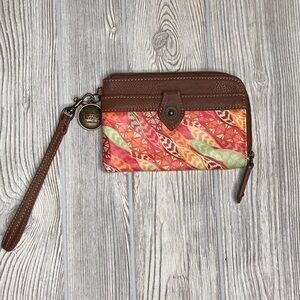 Nine West Vintage America Feather Print Wristlet